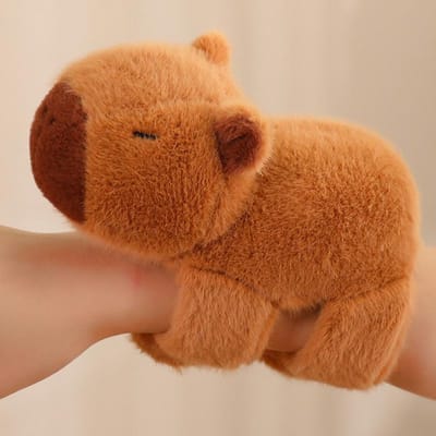 Schattig Knuffeldier Capybara Polsband Pluche Poppen Speelgoed Zachte Polsband Water Dolfijn Veersluiting Plezierige Pop Cirkel 18cm brown