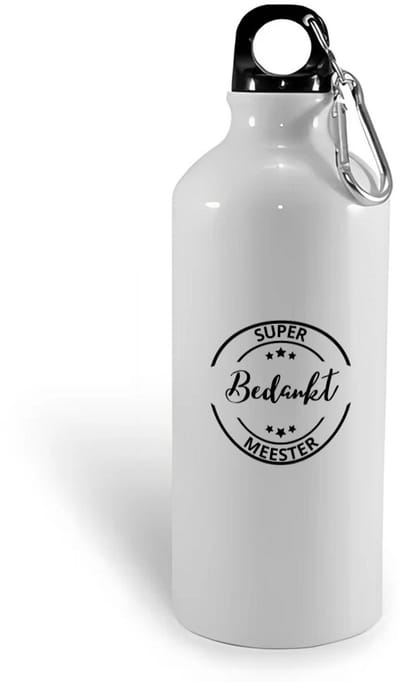 Hacebo® - Super bedankt meester waterfles - Meester - een meester - school - verjaardagscadeau - afscheidscadeau - kado - gift - water fles - 400ML