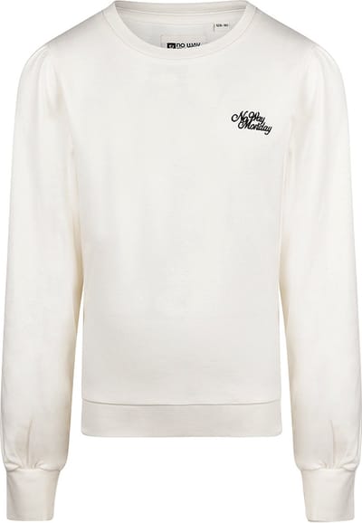 No Way Monday - Meisjes sweater - Offwhite - Maat 104