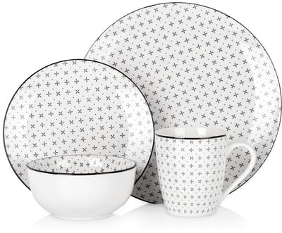 Serviesset Porselein 16 delig - Servies Set - Bordenset - Borden