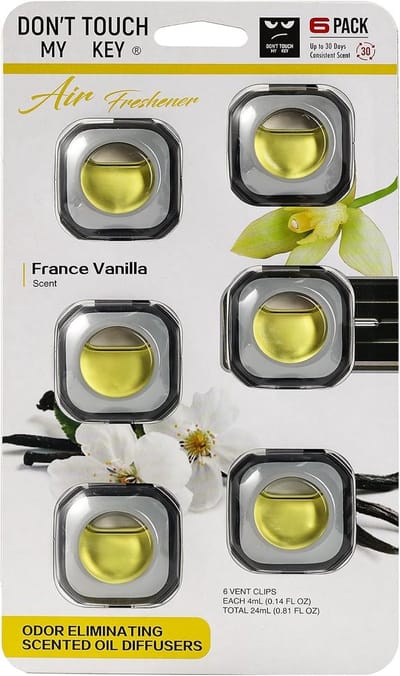 Auto Luchtverfrisser - Geur Dispenser - Frisse Auto - 6x 4ml Geur - 25x14x3 cm