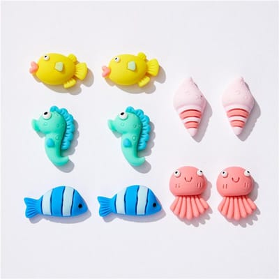 10 stuks Schattige Zee Dieren Koelkastmagneet Po Muur Message Board Decoratie Schattige Persoonlijkheid Stijl Magnetische Magneet Stickers blue