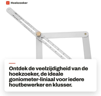 Dailygoods- Hoekzoeker 4-voudige Goniometer-liniaal - Multifunctionele Plafondprofiler - Houtbewerking - Precisie Gereedschap - Efficiëntie Verbeteren - Hoogwaardige Kwaliteit