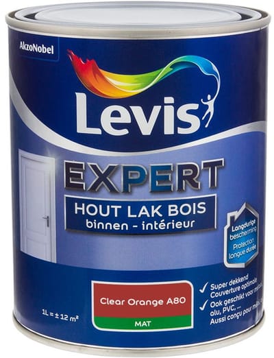 Levis - Expert Hout Lak Binnen Mat Mix - Clear Orange A80 - Mengverf - 1 L