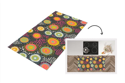Keukenloper - Loper keuken - Meisje - Hartjes - Liefde - Patronen - 120x60 cm - Keukenloper vinyl