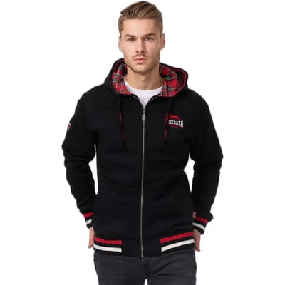 Lonsdale Lancaster hoodie met ritssluiting, normale pasvorm