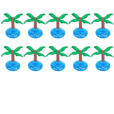 Porte-boissons gonflable en PVC, 10 pièces, tapis de tasse flottant pour piscine, fête, plage blue