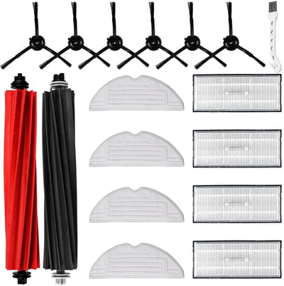 Dailygoods- Accessoires Set 17-delig - Hoofdborstels - Reinigingsdoeken - Filters - Zijborstels - Voor Roborock S8/S8+ - Stofzuigeraccessoires