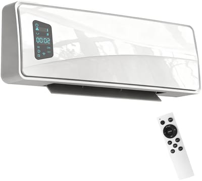 Keramische Wandkachel 2000W - Elektrische Verwarming met Afstandsbediening, Timer en Thermostaat - 3 Warmtestanden - Wit