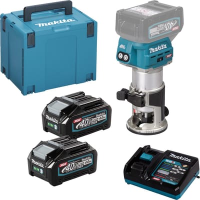 Makita RT001GM205 Accu Boven- en Kantenfrees AWS-Ready XGT 40V Max 4.0Ah in Mbox