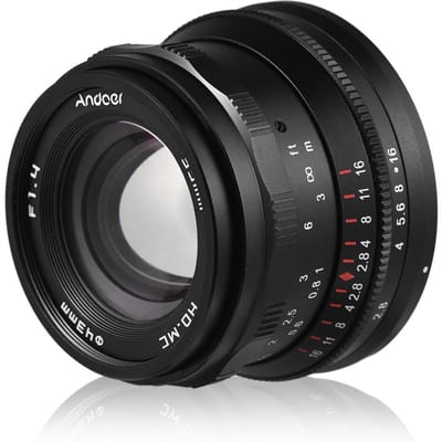 Andoer 35 mm cameralens met vaste focus Full-frame camera Prime-lens F1.4 Handmatige focus met groot diafragma RF Mount