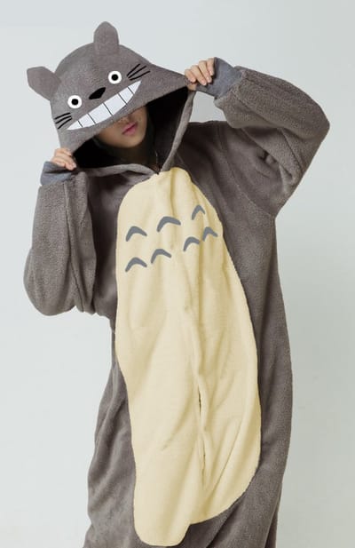 KIMU® Onesie Grijze Muis Pak - Maat XS-S of 152-158 - Jumpsuit Huispak Kigurumi Rat Kostuum Grijs Volwassenen Dames Heren Pyjama Overall Fleece Muizenpak Festival