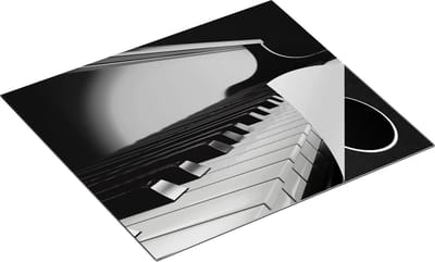 Chefcare Inductie Beschermer Pianotoetsen - Noten - Piano - 60x50 cm - Afdekplaat Inductie - Kookplaat Beschermer - Inductie Mat
