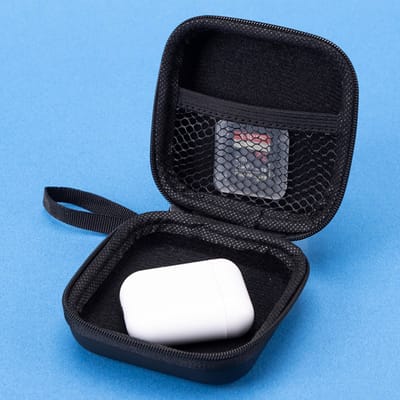 In-Ear Headphone Bag - In Ear Headphones Protective Case - Earphones Case Cover for Headphones in Black