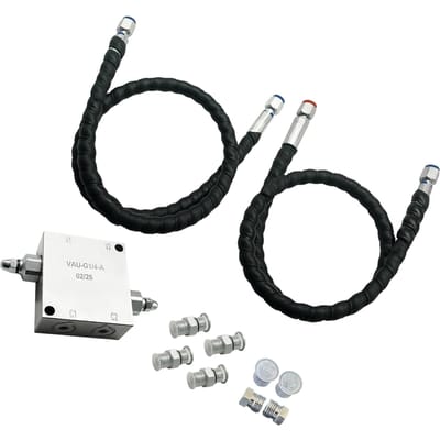 Kit de soupape de coussin pour mini-pelle pour équipement de moteur pivotant avec tuyau hydraulique de 1/4 pouce et extrémités filetées M14x1.5