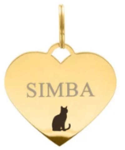 RVS Hartjespenning voor Katten | Penning hart Katten | Kleine kattenpenning | Gouden hartje voor katten | Huisdierbedel | Kattenbedel | Petshop Seven