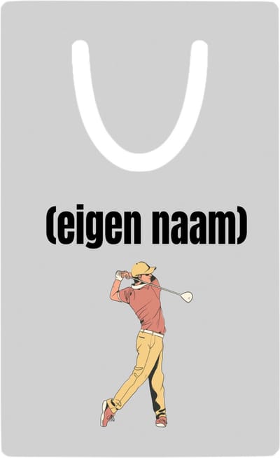 Hacebo® - golfer man met eigen naam metalen boekenlegger - Golf - golfers - leuk cadeau voor iemand die houdt van golfen - cadeau - kado Bladwijzer boekenleggers - 7.6 cm x 5cm