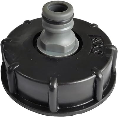 Plastic Slangaansluiting voor IBC Tank met S60X6 Draad en 1/2" Waterafvoer - Perfect voor IBC Tonnensystemen en Tuinirrigatie