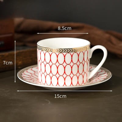 Keramische Koffiekop High End Exquise Afternoon Tea Kop High End Lichte Luxe Hoge Waarde Kop Schotel Set Dames Latte Kop 260ml