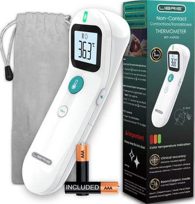 Librie IRT-M900 Voorhoofdthermometer – Digitale Koortsthermometer – Contactloos - Voor Baby, Kind & Volwassene