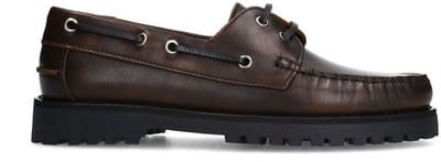Sacha - Dames - Bruine leren bootschoenen - Maat 36