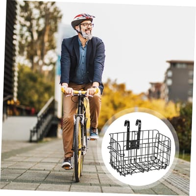 Opvouwbare Fietsmand - Fietsmand Achterop - Boodschappen Doen - Eenvoudige Montage - 33x20x20cm - Zwart