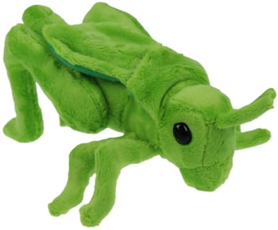Sprinkhaan pluche knuffel dier - groen - insecten - 26 cm