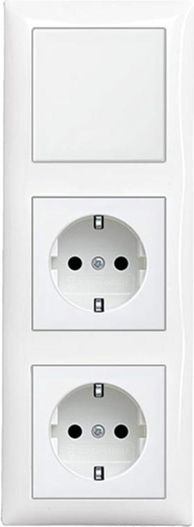 Busch-Jaeger Inbouw Wandcontactdoos 2 x Incl. Schakelaar Set3