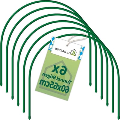 Tunnelbogen Set - Folie Tunnel Bogen - Planten Beschermen - Gecoat Staal - 6 stuks 65 cm - Groen