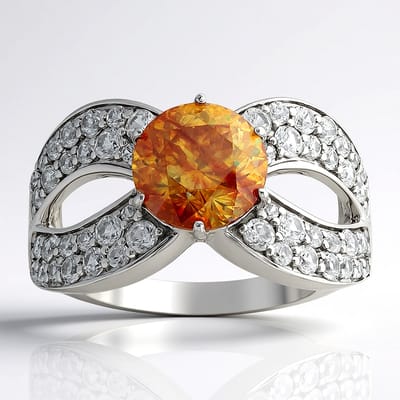 Cavill - Elegante Ronde Ring - 925 Sterling Zilver Gerhodineerd - 2,36 ct Sfaleriet & 52 Tanzaniaanse Zirkonen - Luxe Infinity Sieraad voor Dames