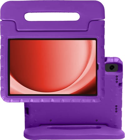 Hoes - Geschikt voor Samsung Galaxy Tab A9 - Kinderhoes Shockproof Bumper - Kidsproof Case - Tablet Hoesje - Kinder Hoes Cover - Paars