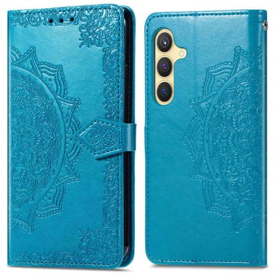 imoshion Hoesje - Geschikt voor Samsung Galaxy S24 Plus - Mandala Bookcase - Turquoise