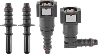 Dailygoods- Ontkoppelingsconnector Duurzaam - Brandstofslang 6mm - Brandstofslang 8mm - Brandstofleiding - Corrosiebestendig - Inclusief O-ringen