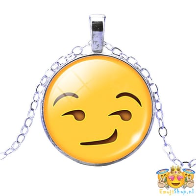 Emojishop.nl - Ketting - Cabochon - Emoji - Flirt