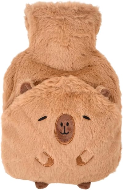 Knuffelzachte warmwaterkruik voor kinderen, afneembaar en veilig, ideaal voor pijnverlichting en koude nachten met schattig dierendesign