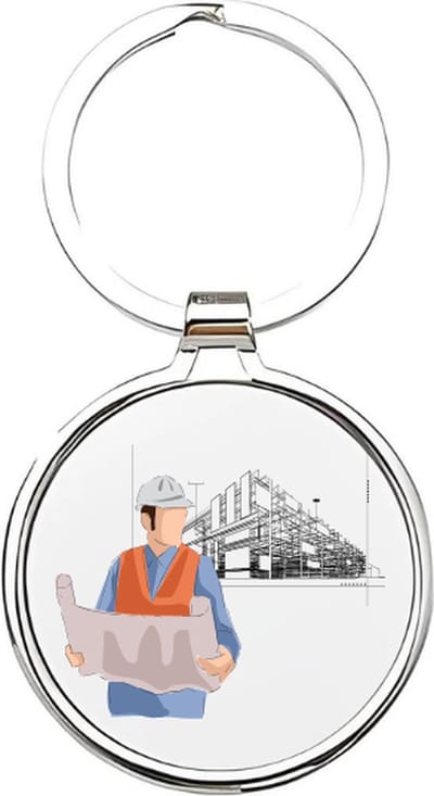 Akyol - Architect Sleutelhanger - architect - De beste architect - Architecten - bouwmeester - Aannemer - ontwerper - designer - inrichter - bouwkunstenaar - binnenhuisarchitect - werknemer - werkgever - de bouw - 4 x 7,5 CM