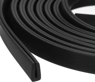 2x Zwart U-Profiel Rubber Afdichting 11,5 Meter - Randbescherming voor Dunne Platen 0,5-1mm