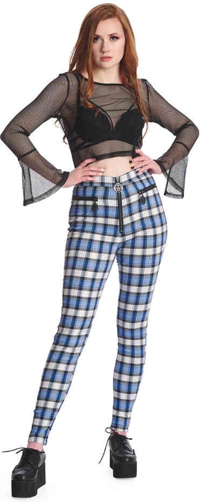 Banned - Rumor Has It Skinny fit broek - S - Blauw