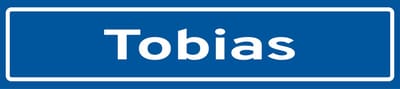 Fotofabriek Straatnaambord Tobias | Straatnaambord met naam | Cadeau Tobias