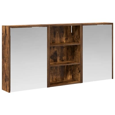 vidaXL - Badkamerkast - set - 3 - st - 126 - x - 16 - x - 62.5 - cm - Bewerkt - hout
