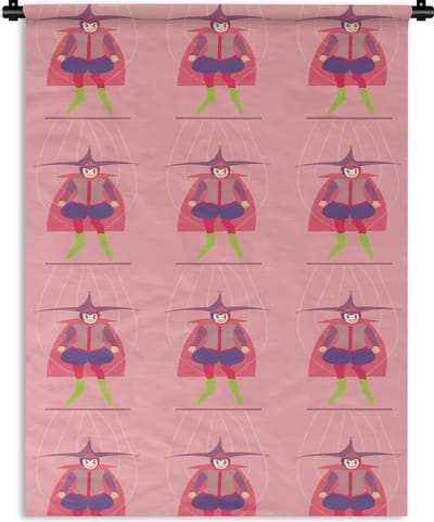 Wandkleed - Wanddoek - Carnaval - Patronen - Joker - 90x120 cm - Wandtapijt