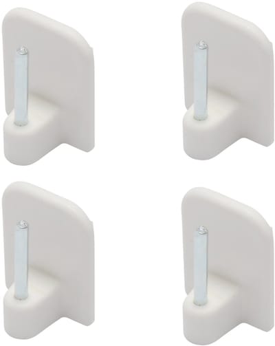 Intensions haken zelfklevend - wit - vitrage - 4 stuks