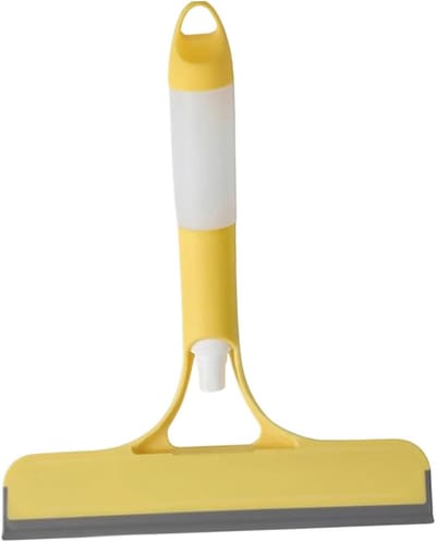 Raamwisser - Schoonmaak Tool - Streeploos Reinigen - Geïntegreerde Spray - 21.5 x 25.7 cm - Geel