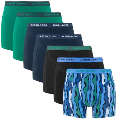 Bjorn Borg 7-pack heren boxershort - Cotton stretch - Zwart Combi / L