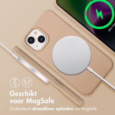 imoshion Hoesje - Geschikt voor iPhone 14 - Color Backcover met afneembaar koord geschikt voor MagSafe - Nude