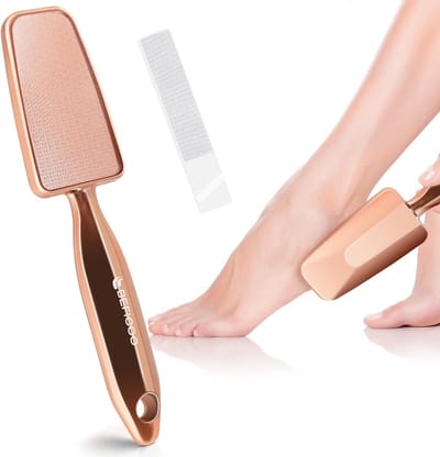Dailygoods - Nano-glas voetvijl en eeltverwijderaar, pedicure-tool voor het verwijderen van dode huid, dubbelzijdige draagbare voetverzorgingsschraper, kan worden gebruikt op natte of droge voeten
