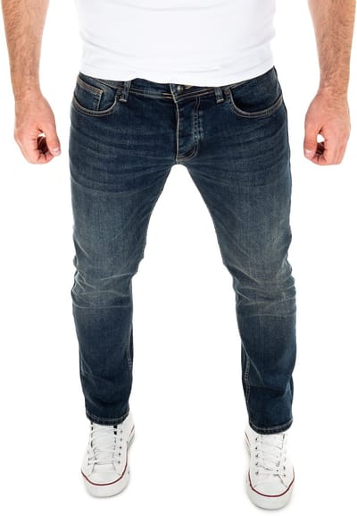 WOTEGA Heren Jeans Alistar – Katoen Stretch – Donkerblauw – 5-pocket