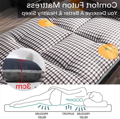 Vloermatras - Japanse futon - Comfortabel slapen - Opvouwbaar en draagbaar - 120 x 200 cm - D