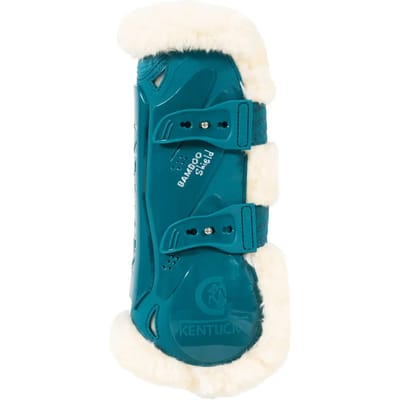 Kentucky Horsewear - Vegan bont Peesbeschermers bamboo elastiek emerald XS