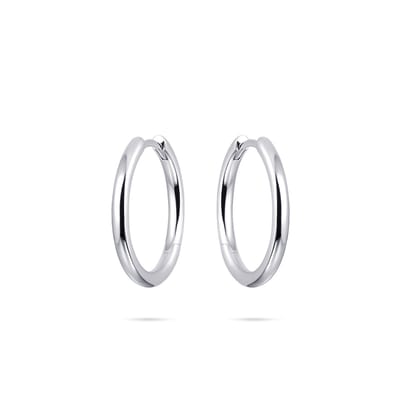 Gisser Jewels - Oorringen KCL2/20 - gerhodineerd sterling zilver - gepolijst - 2 x 20 mm